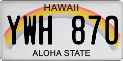 HI license plate YWH870