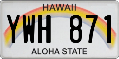 HI license plate YWH871