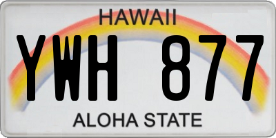 HI license plate YWH877