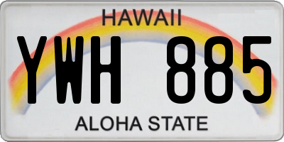 HI license plate YWH885