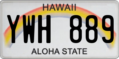HI license plate YWH889