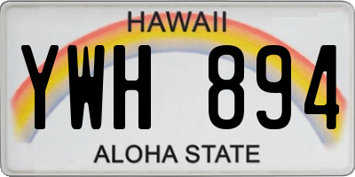 HI license plate YWH894