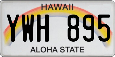 HI license plate YWH895