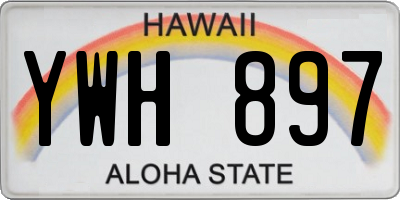 HI license plate YWH897