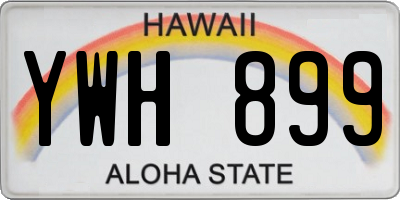 HI license plate YWH899