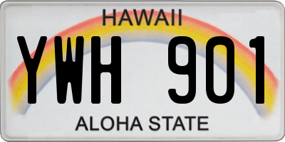 HI license plate YWH901