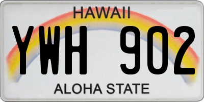 HI license plate YWH902