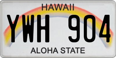 HI license plate YWH904