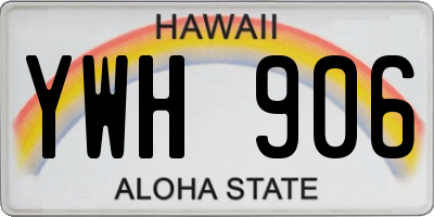 HI license plate YWH906