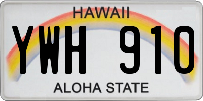 HI license plate YWH910