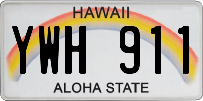 HI license plate YWH911