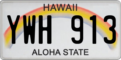 HI license plate YWH913