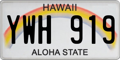 HI license plate YWH919
