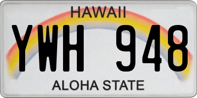 HI license plate YWH948