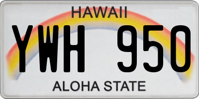 HI license plate YWH950