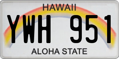 HI license plate YWH951