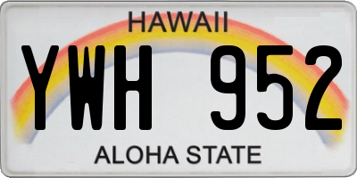 HI license plate YWH952