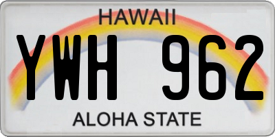 HI license plate YWH962