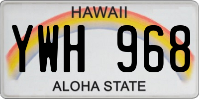 HI license plate YWH968