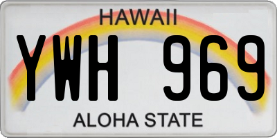 HI license plate YWH969