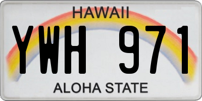 HI license plate YWH971