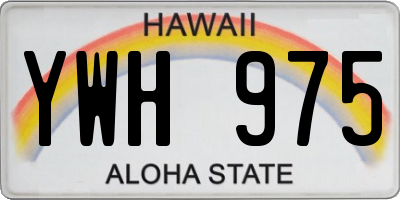 HI license plate YWH975