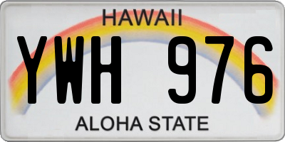 HI license plate YWH976