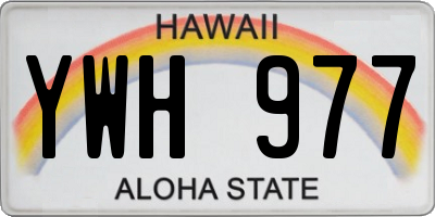 HI license plate YWH977