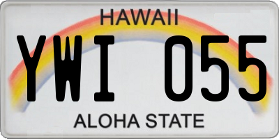 HI license plate YWI055