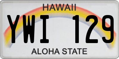 HI license plate YWI129