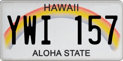 HI license plate YWI157