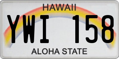 HI license plate YWI158