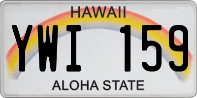 HI license plate YWI159