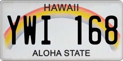 HI license plate YWI168