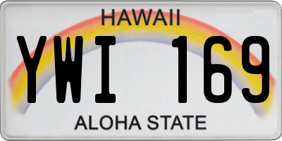 HI license plate YWI169