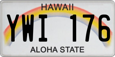 HI license plate YWI176