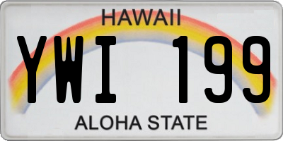 HI license plate YWI199