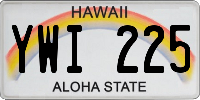 HI license plate YWI225