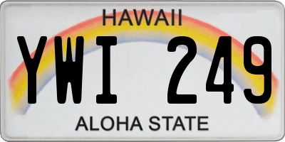 HI license plate YWI249