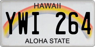 HI license plate YWI264