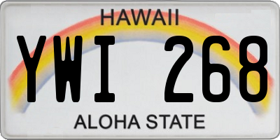HI license plate YWI268