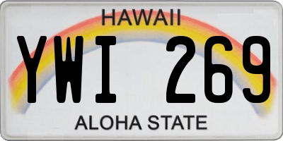 HI license plate YWI269