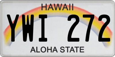 HI license plate YWI272