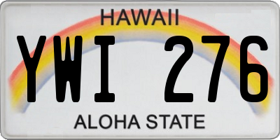 HI license plate YWI276