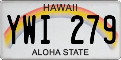 HI license plate YWI279