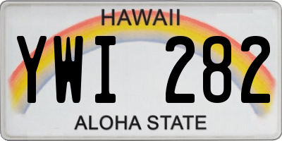 HI license plate YWI282