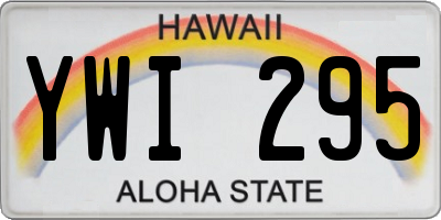 HI license plate YWI295