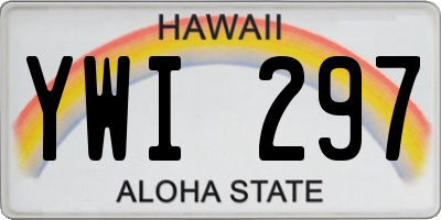 HI license plate YWI297