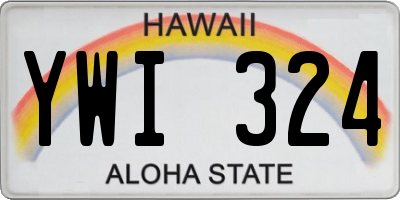 HI license plate YWI324