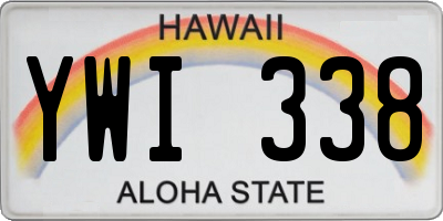 HI license plate YWI338